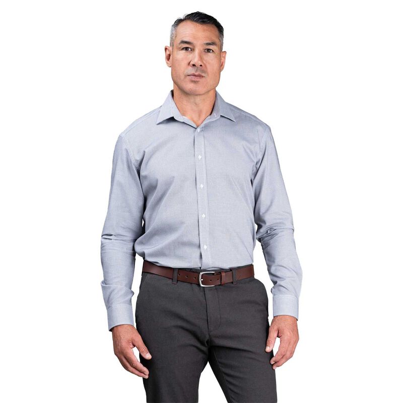 Rembrandt London Blue & Maroon Microdesign Print Shirt image number 0